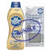 Bar Keepers Friend Ultimate Bundle Soft Soap with Microfiber Cloth Multipurpose Cleaner & Rust Stain Remover for Stainless Steel, Porcelain, Ceramic, Tile & More - 26oz