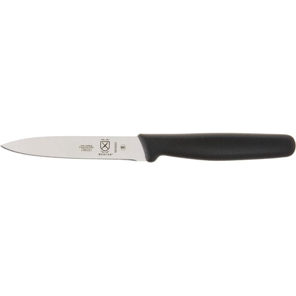 Bar Knife,Black, 4 Plain Edge, Pointed Tip