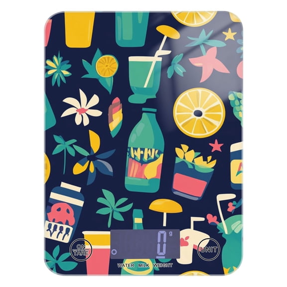 Bar Lcons Food Scale Digital Kitchen Scale Waterproof Grams Ounces lbs for Weight Loss