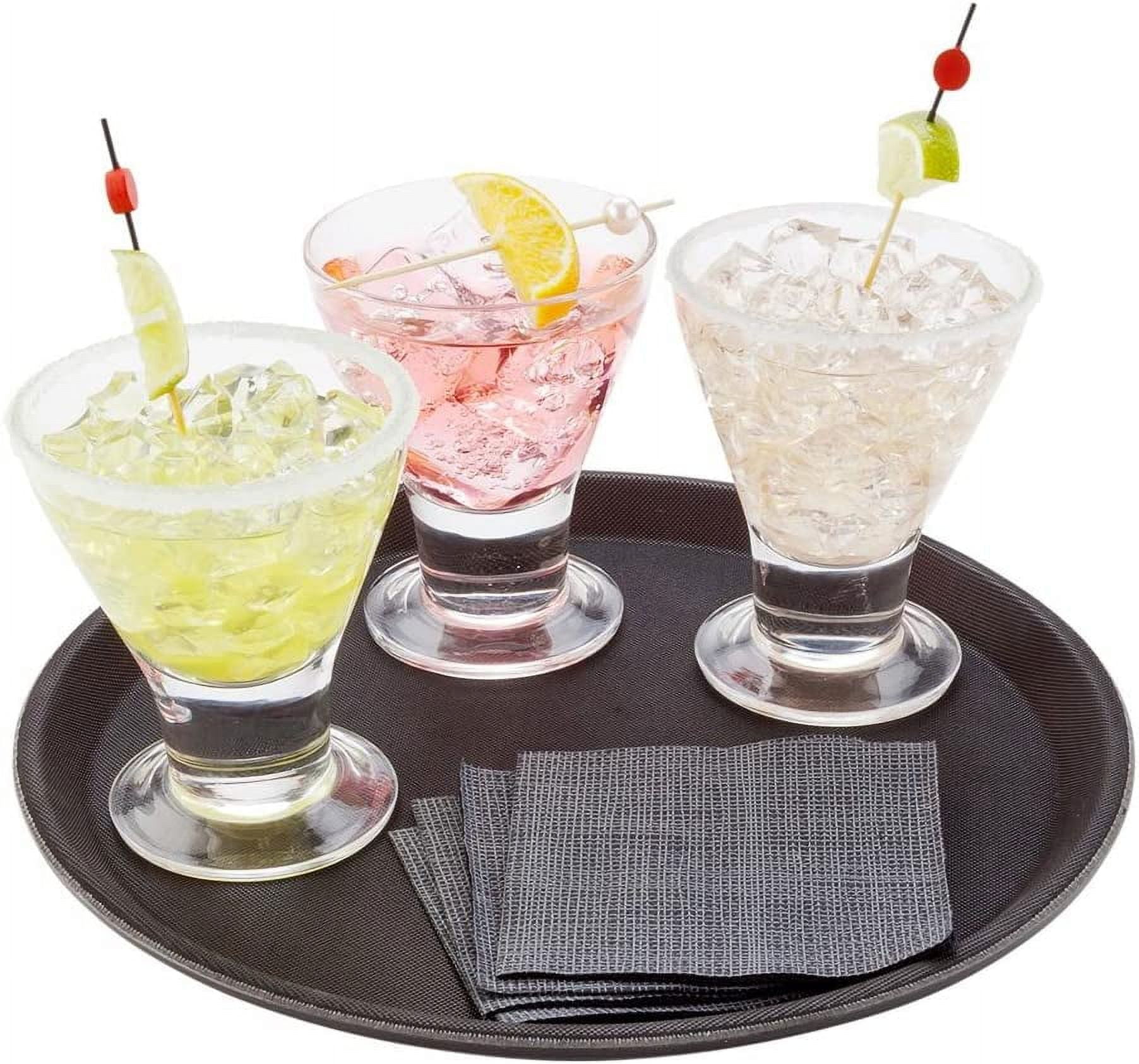 Bar Lux 11 Inch Serving Tray 1 Round Server Tray - No-Slip Raised Edges ...