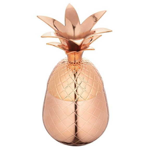 Bar Lux 2 oz Copper-Plated Stainless Steel Pineapple Tumbler - 2 1/2" x 2 1/2" x 4" - 1 count box