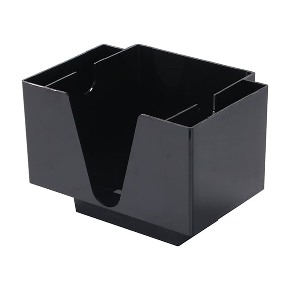 Bar Lux Rectangle Black Plastic Condiment Caddy / Napkin Holder 3