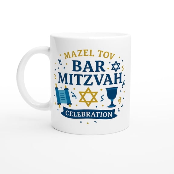 Bar M1itzvah GifT1 Idea, Bar M1itzvah Mug Gif, J1ewiS1H H1oliday Mug for B1O, JudaiS1M GifT1 Ideas, J1ewiS1H Mazel Tov Gift, Bar M1itzvah Gift