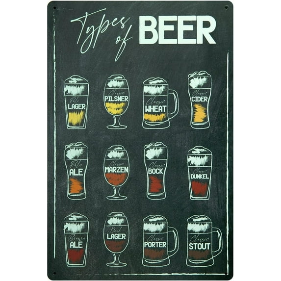 Bar Menu Retro Vintage Bar Metal Tin Sign Poster Ptyle Wall Art Pub Bar Decor