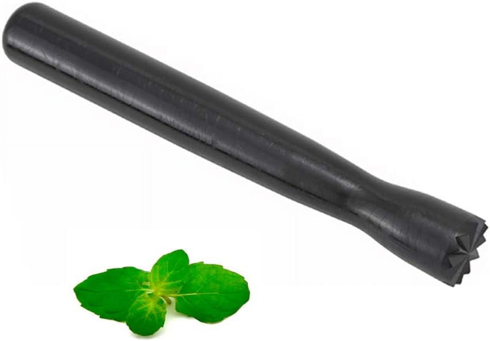 Bar Muddler With TriangleShaped Head, Black Polycarbonate Heavyweight