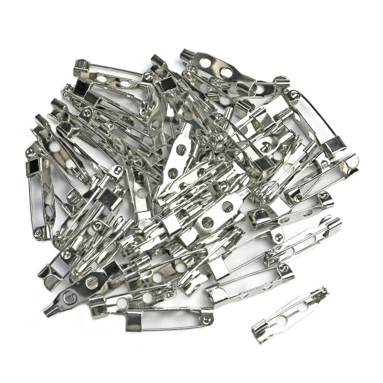 200 Pcs Brooch Pin Backs, Brooch Pins for Crafts Silver Locking Pin Backs  Bar Pins Backs Safety Pins Small Clasp Pin DIY Jewelry Pin Making Kit for