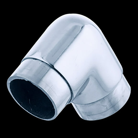 Bar Rail Flush Elbow 90 degree 1.5" OD Tube Chrome Brass | Renovator's Supply