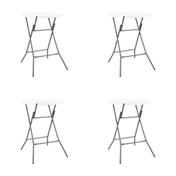 Naomi Home 32" Round High Top Folding Cocktail Table - Portable Bar Height Table with Removable Legs, Ideal for Indoor and Outdoor Events, Parties, Weddings, Banquets, and Commercial Use Set of 4
