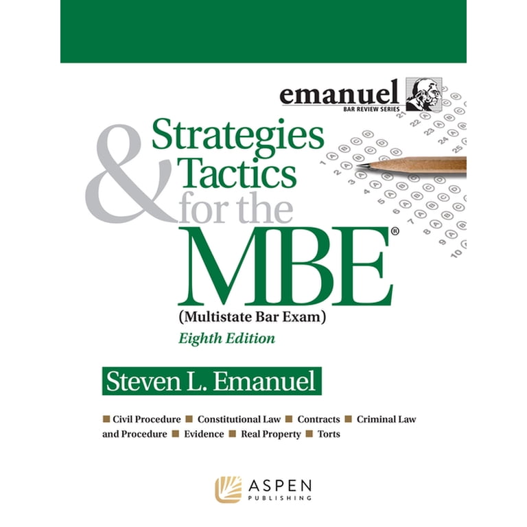 Steven L Emanuel, Bar Review Strategies & Tactics for the MBE