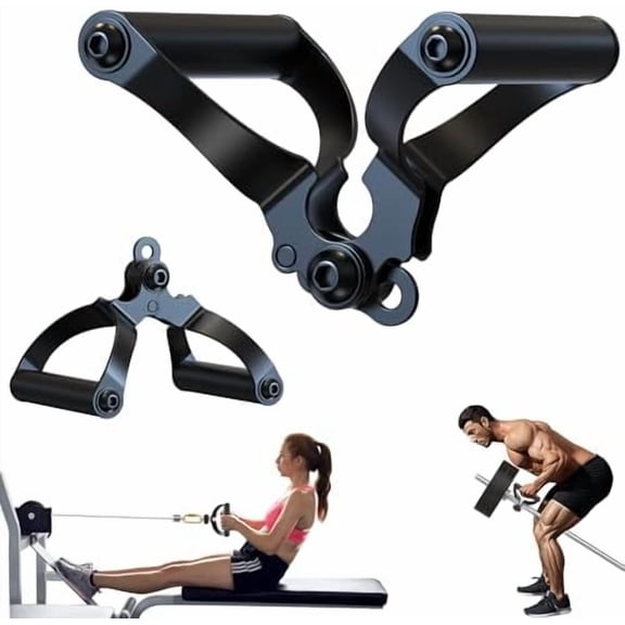 Bar Row Handle for Olympic Barbell, Multi-Grip V-Handle with Non-Slip Rubber Grip for Landmine Exercises, Seated Rows, Face Pulls, Strength Training (Fits 1" & 2" Bars)$$Sport & Recreation Other