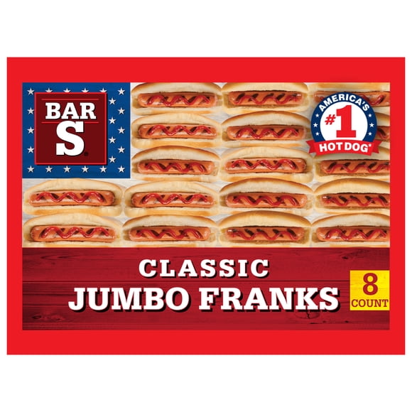 Bar-S Classic Jumbo Franks, 8 Count, 1lb
