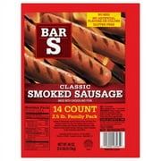 Bar-S Classic Smoked Sausage, 14 Count, 40oz