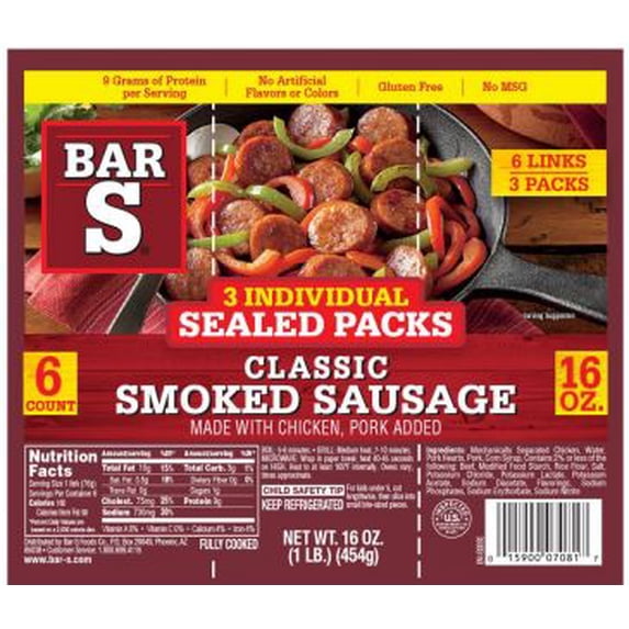 Bar-S FP Smoked Sausage