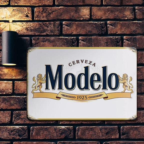 Bar Signs, Beer Signs for Man Cave, Modelo Beer Signs Garage Decor Bar Decorations, 8x12 Inches Coors Light Beer Poster Metal Signs Bar Wall Decor Bar Decor for Pub Home House Coffee
