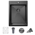 thumbnail image 1 of Bar Sink,15 x20 inch Drop-in Kitchen Sink,Small Kitchen Sink for RV,18 Gauge Stainless Steel Topmount Bar Sink, 1 of 7