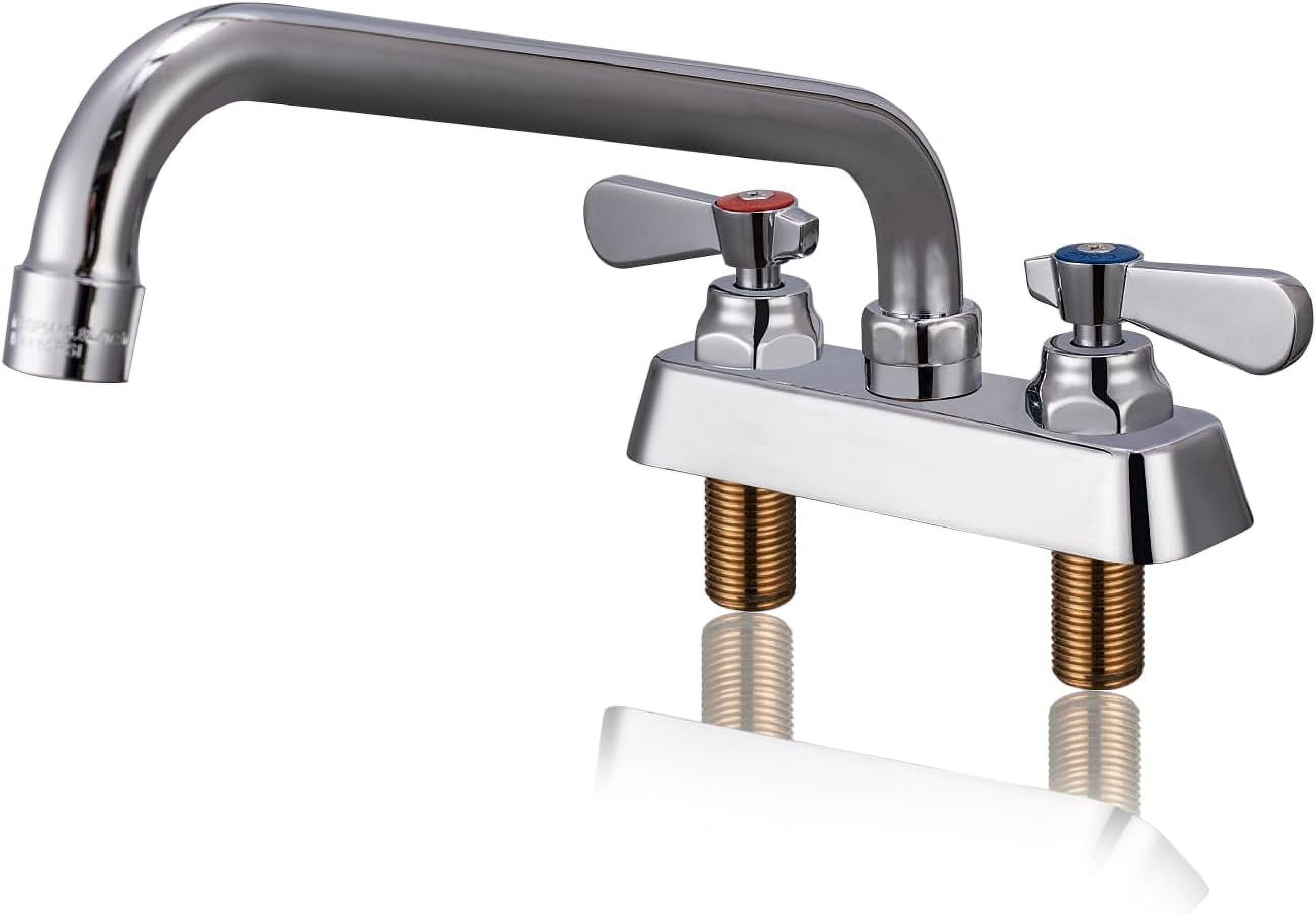 Bar Sink Faucet 4 Inch Center Deck Mount Commercial Faucet 2 Hole Brass