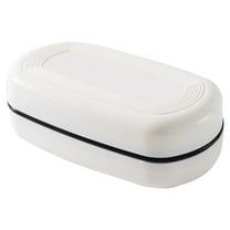 Bar Soap Holder Dish, Leakproof Travel Soap Case for Shower, Portable Travel Size Toiletries Camping Essentials for Gym, Dorm, Bathroom, White Ciozy