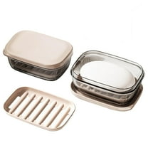 Bar Soap Holder Dish for Shower, Travel Soap Case, Leakproof Soap Container with Lid, Portable Bar Soap Holder for Traveling, Soap Dishe for Bathroom, Shower, Gym, School, Camping, Vacation, Outdoor