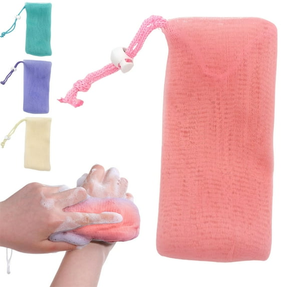 Bar Soap Pouch Soap Bags For Soap Bars Bar Soap Bag Exfoliating Sponge Soap Saver Bag Bath Sponges Soap Saver Exfoliating Bath Sponge Body Scrubber Exfoliator Soap Bar Loofah Mesh Soap Bag