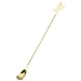 thumbnail image 1 of Bar Spoon Cocktail Mixing Spoon, 1Pack 12" Stainless Steel With Spiral Pattern for Coffee Beverage, Gold, 1 of 6
