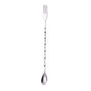 Bar Spoon Cocktail Mixing Spoon,Bar Cocktail Shaker Spoon - 1 pcs Cocktail Stirrers Long Handle 12.7 Inches, Stainless Steel Bar Long Spoon Drink Stirrers with Trident TipSilver