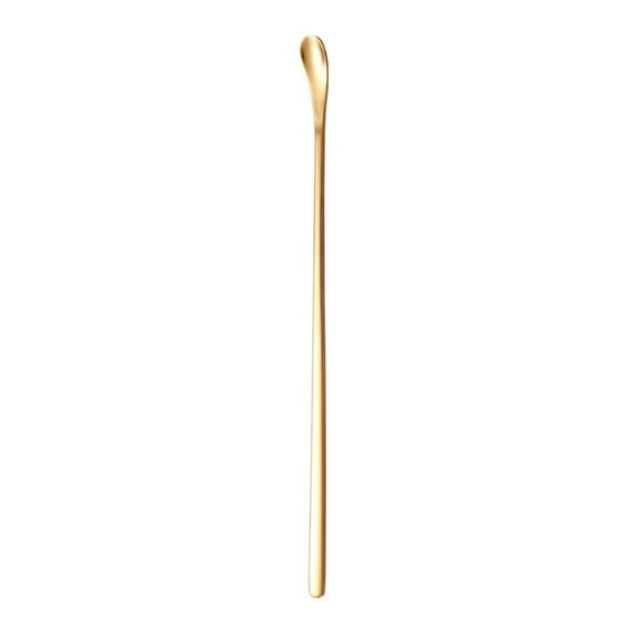 Bar Spoon Cocktail Stirrers, Long Spoons for Stirring,Stainless Steel with Polished Surface,Easy to Clean, Professional and Home Use,Practical Gift for Drink Mixing Lovers Caviar Spoons(Gold 22CM)