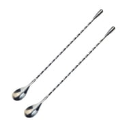 A Bar Above A Bar Above Bar Spoon Set, Spiral Handle, Stainless Steel Mixing Spoons For Cocktail Mixer Set, To Stir And Layer, Basic Professional Or Home Bars Accessories (Stainless Steel, Combo