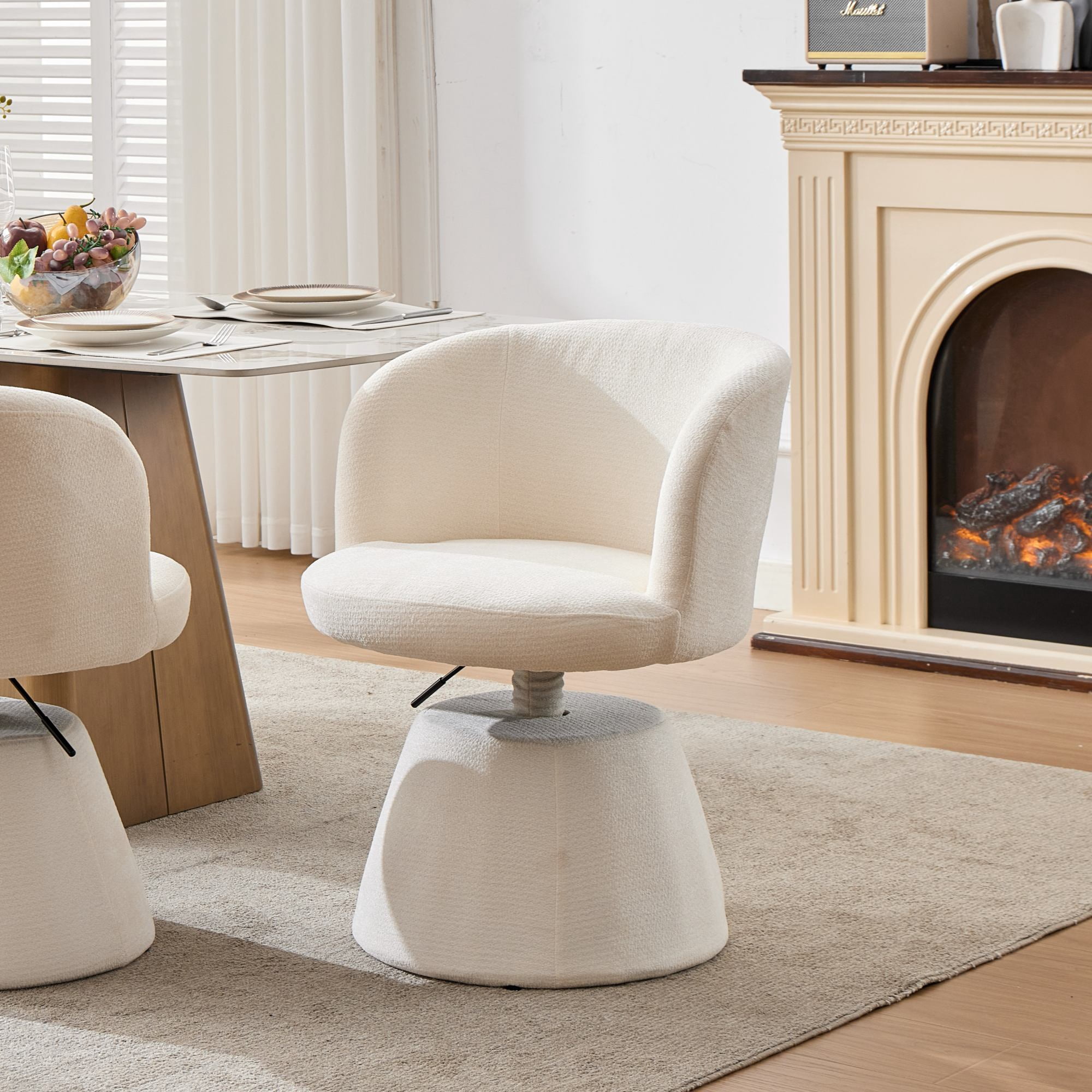 Bar Stool, Adjustable Height 360° Swivel Bar Stool, Beige - Walmart.com