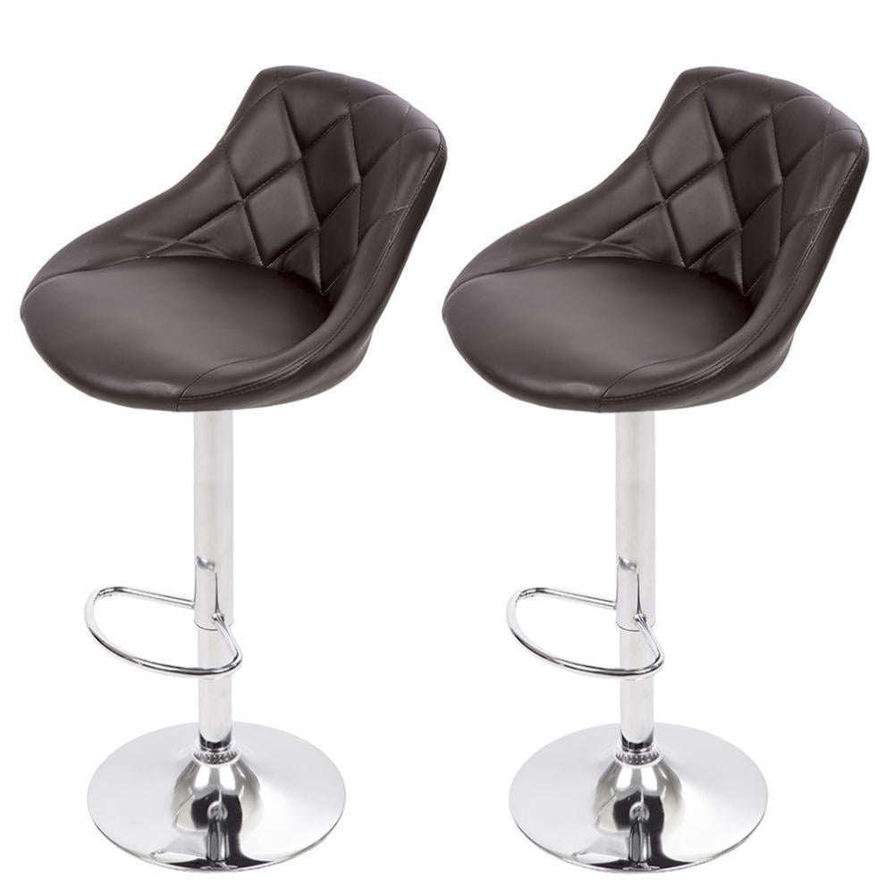 Bar Stool Adjustable Height Leather Bar Stools With Seat Back Pad,Set