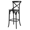thumbnail image 1 of Bar Stool Chair Barstool, Black, Wood, Pub Cafe Bistro Dining Kitchen Hospitality Restaurant, Modern Contemporary HB33828, 1 of 11