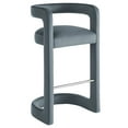thumbnail image 1 of Bar Stool Chair Barstool, Blue, Velvet, Bar Pub Cafe Bistro Dining Kitchen Hospitality Restaurant, Modern Contemporary, HB37625, 1 of 9