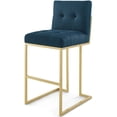 thumbnail image 1 of Bar Stool Chair Barstool, Fabric, Metal Steel, Gold Navy Blue, Modern Contemporary Urban Design, Bar Pub Cafe Bistro Hotel Restaurant Hospitality, 1 of 8