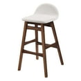 thumbnail image 1 of Bar Stool Chair Barstool, Set of 2, Ivory White, Fabric, Wood, Pub Cafe Bistro Dining Kitchen Hospitality Restaurant, Modern Contemporary HB36165, 1 of 10