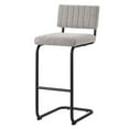 thumbnail image 1 of Bar Stool Chair Barstool, Set of 2, Taupe Gray Black, Fabric, Metal, Mid Century Pub Cafe Bistro Dining Kitchen, Modern Contemporary HB34861, 1 of 11