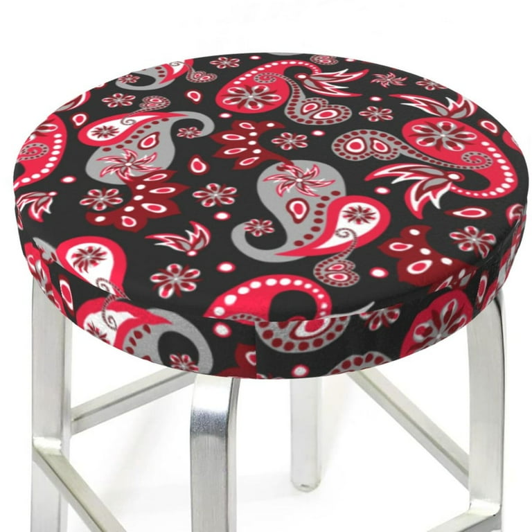 Bar Stool Covers 12 14 Inch Bar Stool Covers round Red Gray Black Paisley Non Slip Washable Bar Stool Seat Covers Walmart