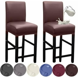 Barstool Cover 2 Pack Elastic Barstool Cover Removable Barstool Cover Barstool Cover with Backrest Bar Counter Height Side Chair Cover Dark Gray Walmart
