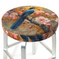 Bar Stool Covers, Bluebird Blossom Elegance NonSlip Bar Stool Seat