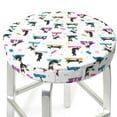 Bar Stool Covers, Boston terrier Yoga dogs funny NonSlip Bar Stool