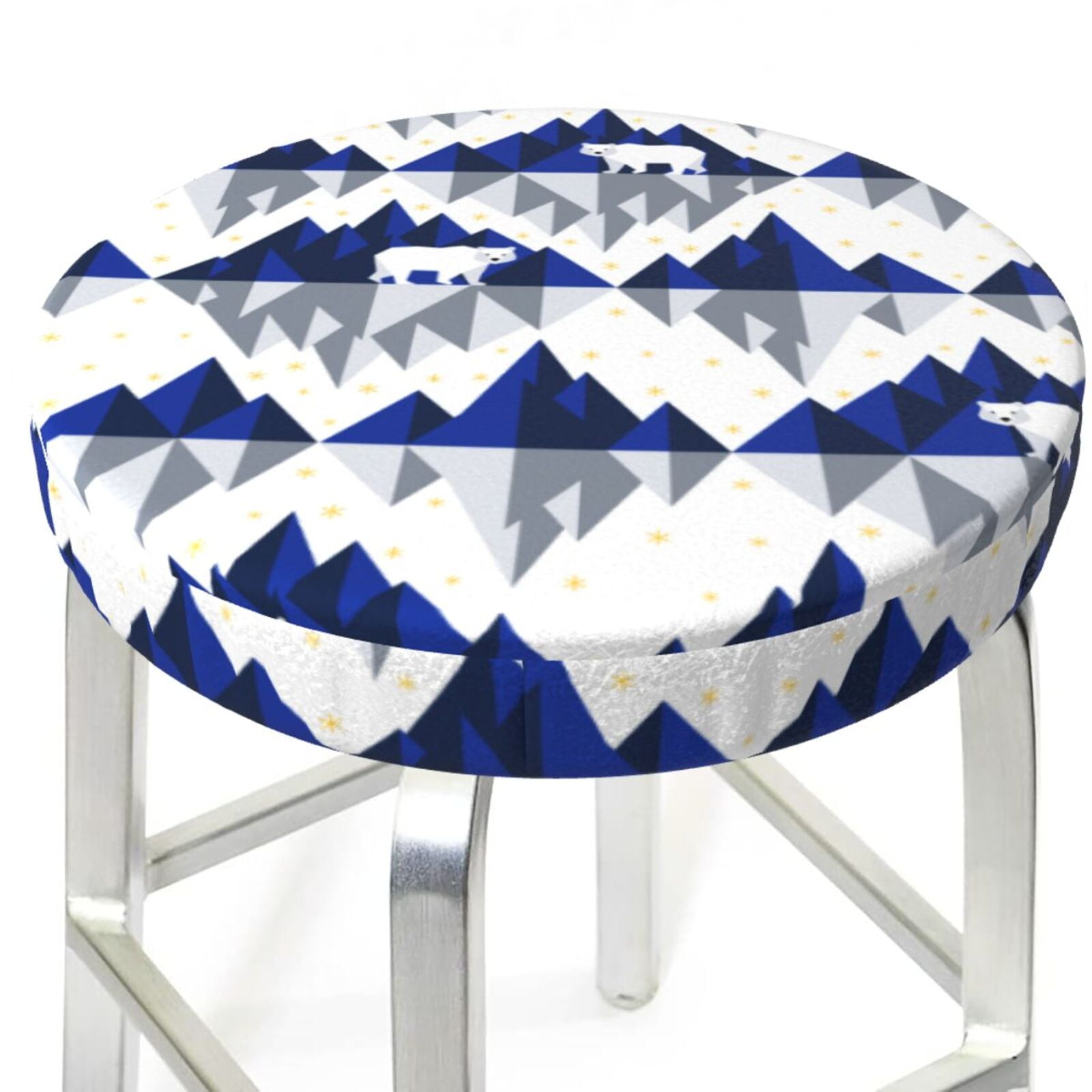 Bar Stool Covers, Cartoon Iceberg Polar Bear NonSlip Bar Stool Seat
