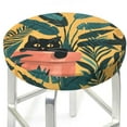 Bar Stool Covers, Cat Hiding In Potted Plants NonSlip Bar Stool Seat