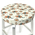 Bar Stool Covers, Colorful Armadillos1 NonSlip Bar Stool Seat Covers