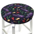 Bar Stool Covers, Colorful Vintage Cactuses NonSlip Bar Stool Seat