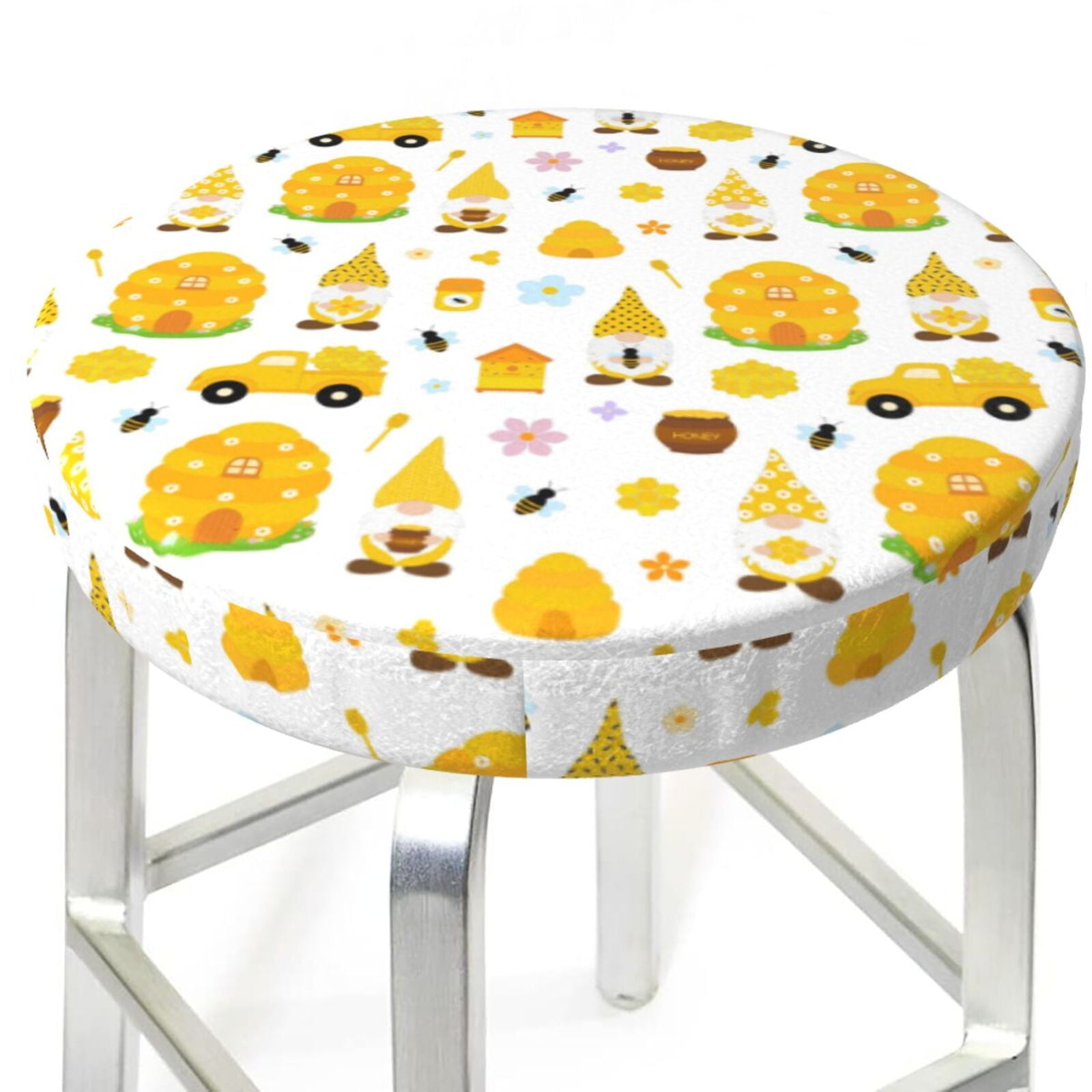 Bar Stool Covers, Gnomes Bees NonSlip Bar Stool Seat Covers 1214 Inch