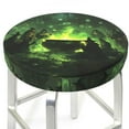 Bar Stool Covers, Halloween Green Forest Witch NonSlip Bar Stool Seat