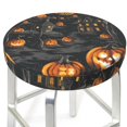 Bar Stool Covers, Halloween Village Nightscape A NonSlip Bar Stool