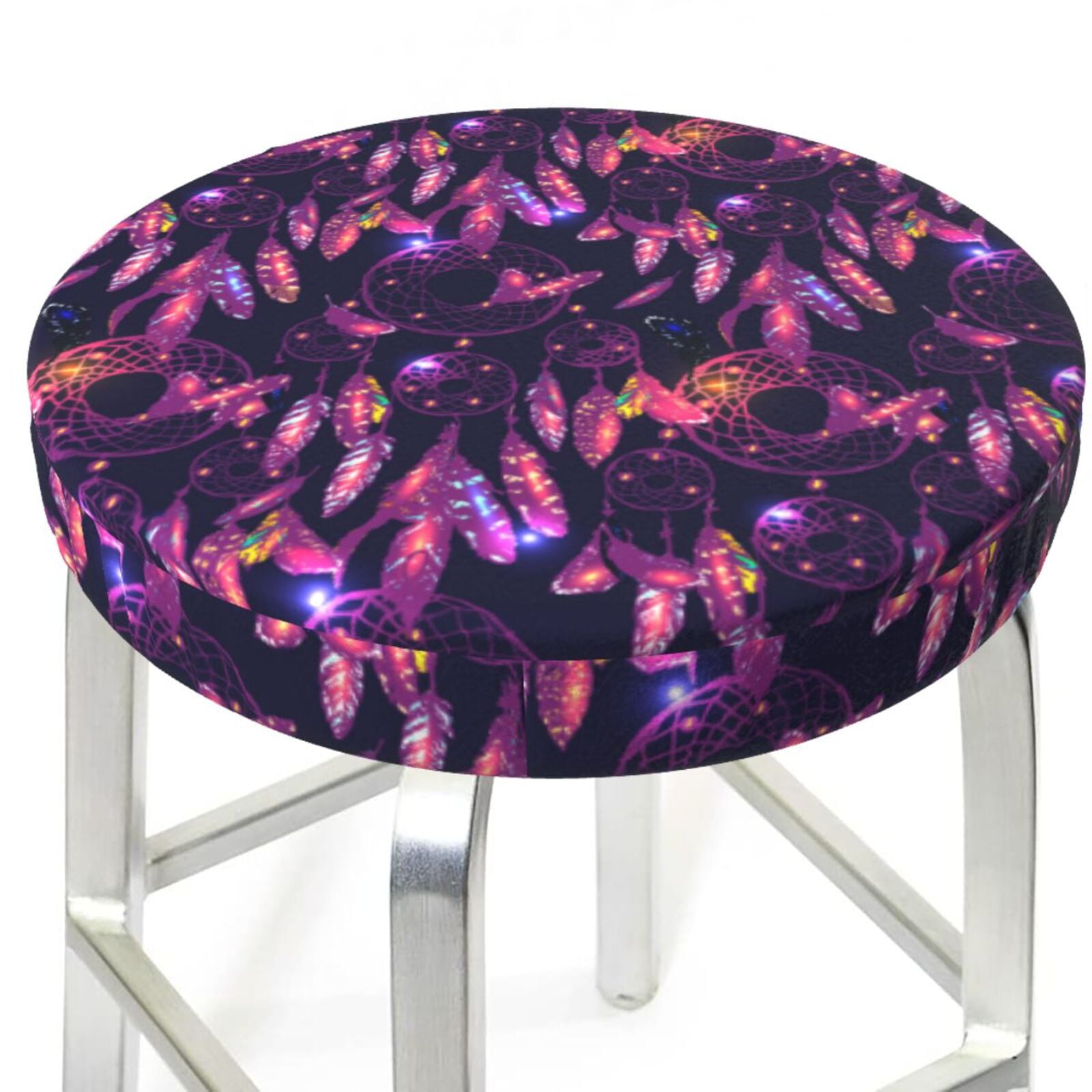 Bar Stool Covers, Purple Dreamcatcher NonSlip Bar Stool Seat Covers 12