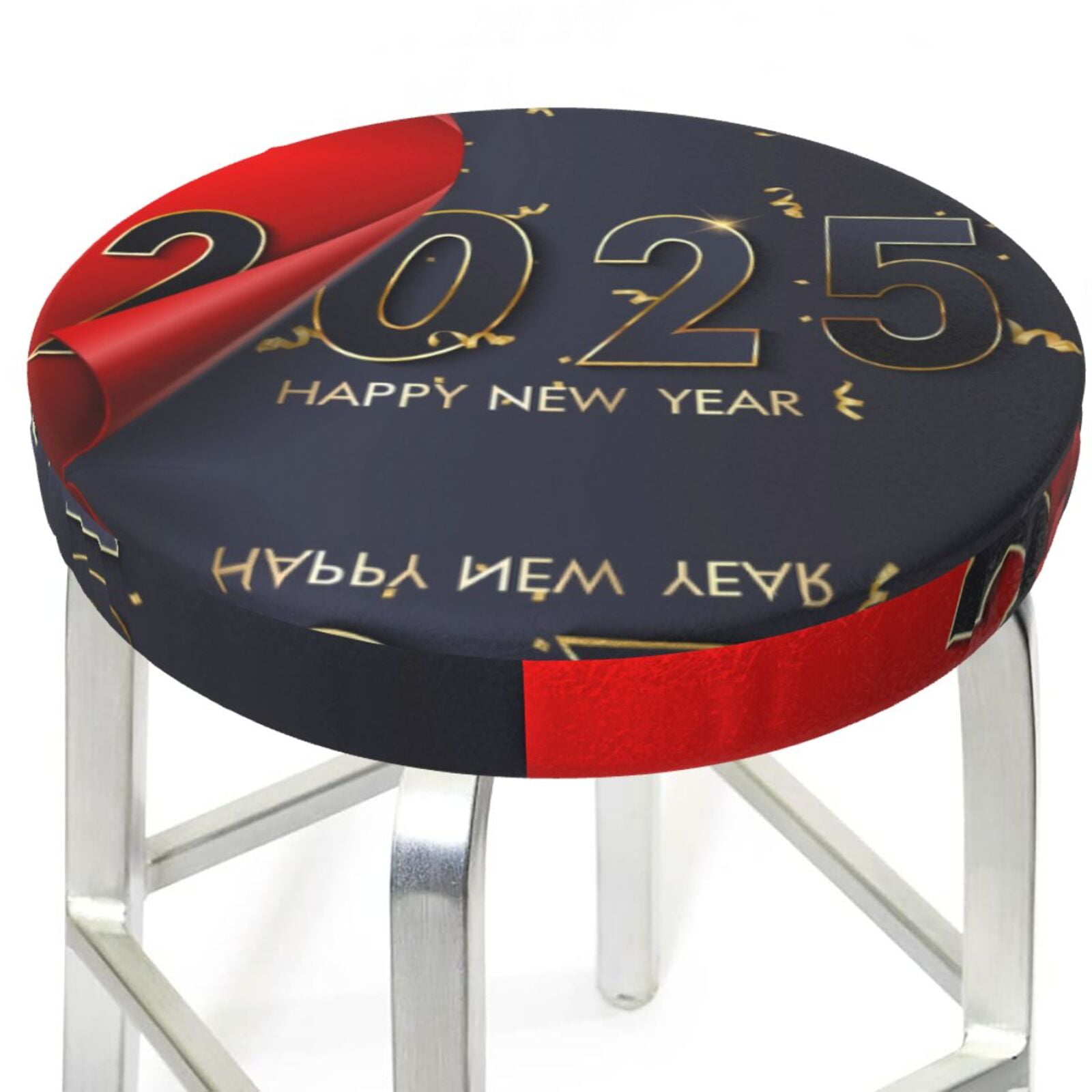Bar Stool Covers Round, 2025 New Year 2 Funny Bar Stool Cushion Covers