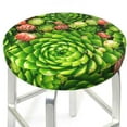 Bar Stool Covers Round, Cactus And Succulents Funny Bar Stool Cushion
