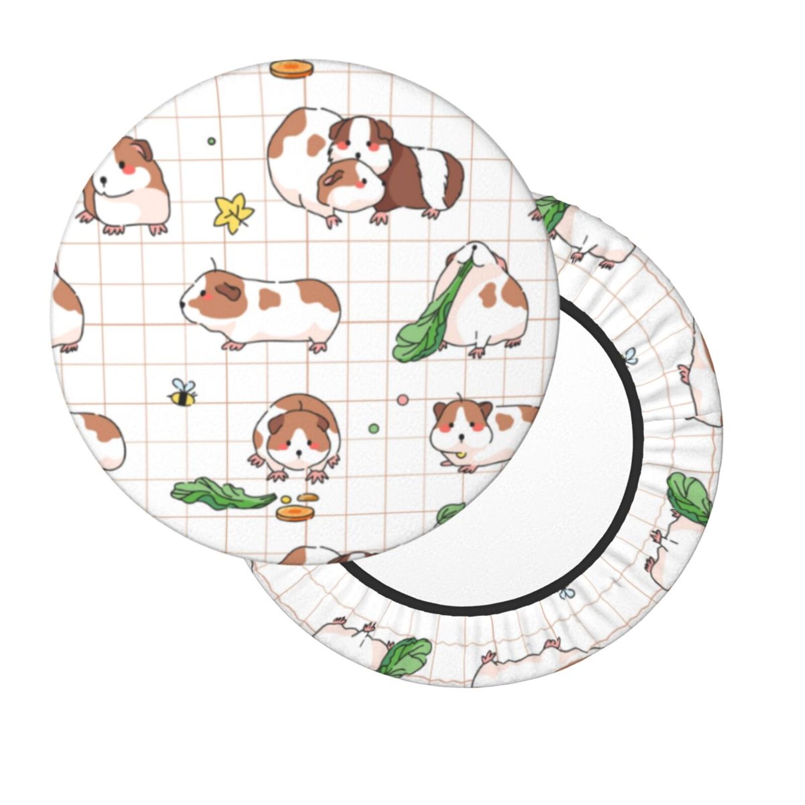 Photo inspiration: Visual Reference: Bar Stool Covers Round Cartoon Cute Hamster Greens Soft Anti