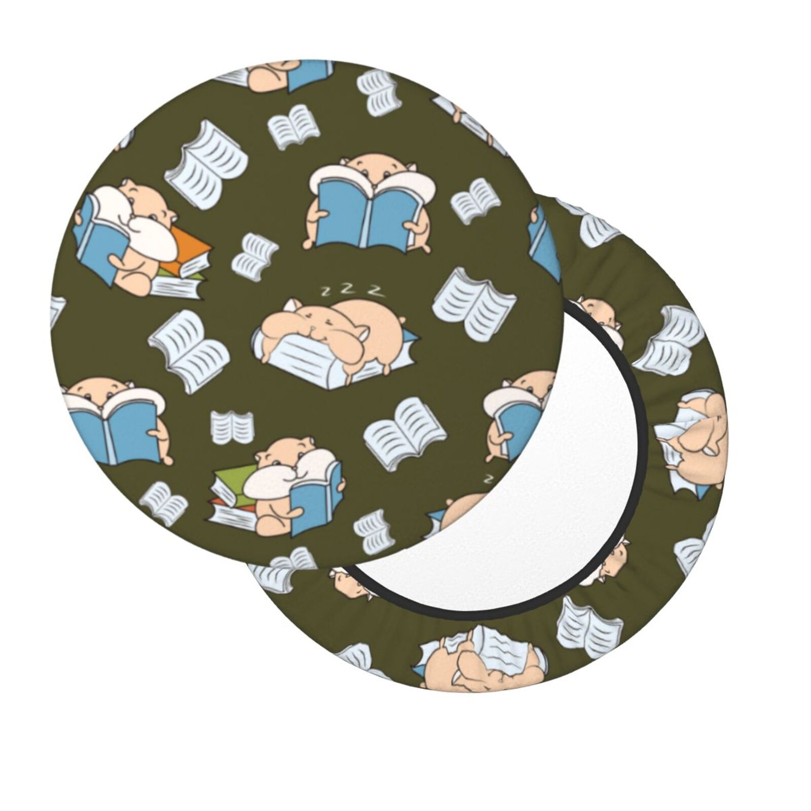 Curated visual reference: Bar Stool Covers Round Cartoon Cute Hamster Reading Soft Anti Photo Inspiration